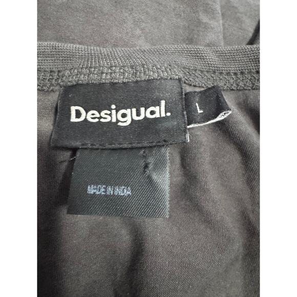 DESIGUAL Carla Love Lettering Long Sleeve Tee in Sz Large - Picture 5 of 10